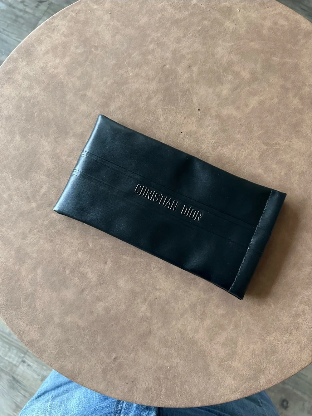 Dior Black Leather Pouch/Glasses Case